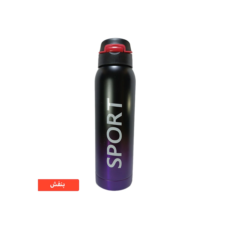 Stainless steel flask thermos with straw, sport design