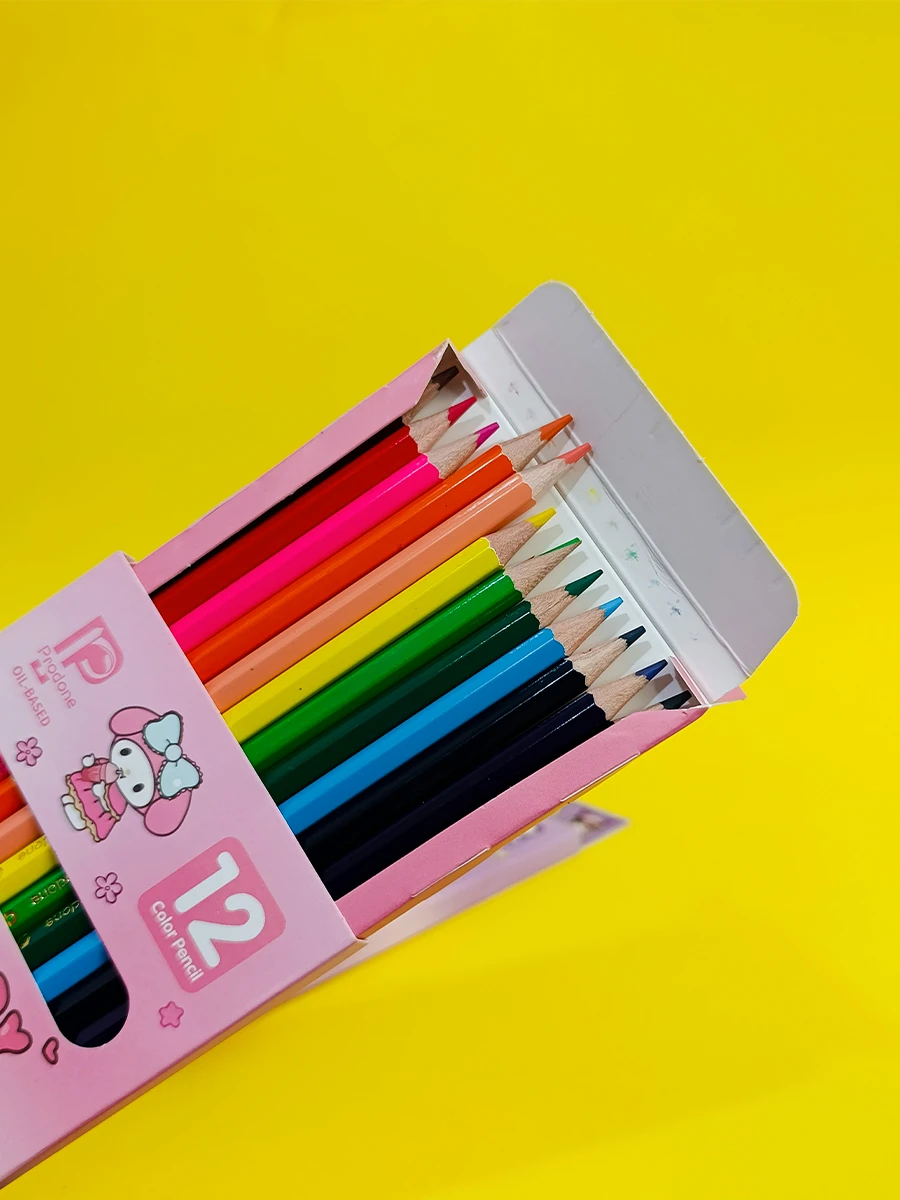 12 colored pencils-Proudon brand-cardboard box