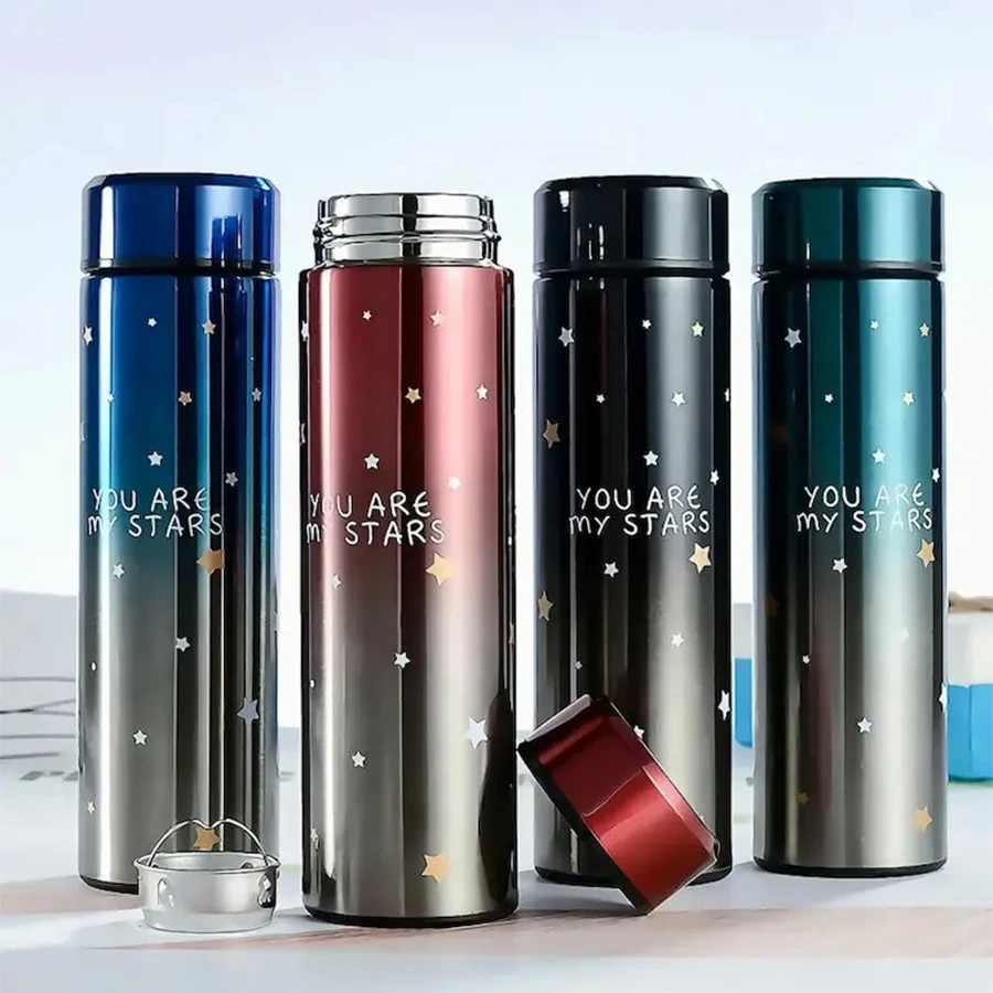 500 ml of patterned stainless steel.