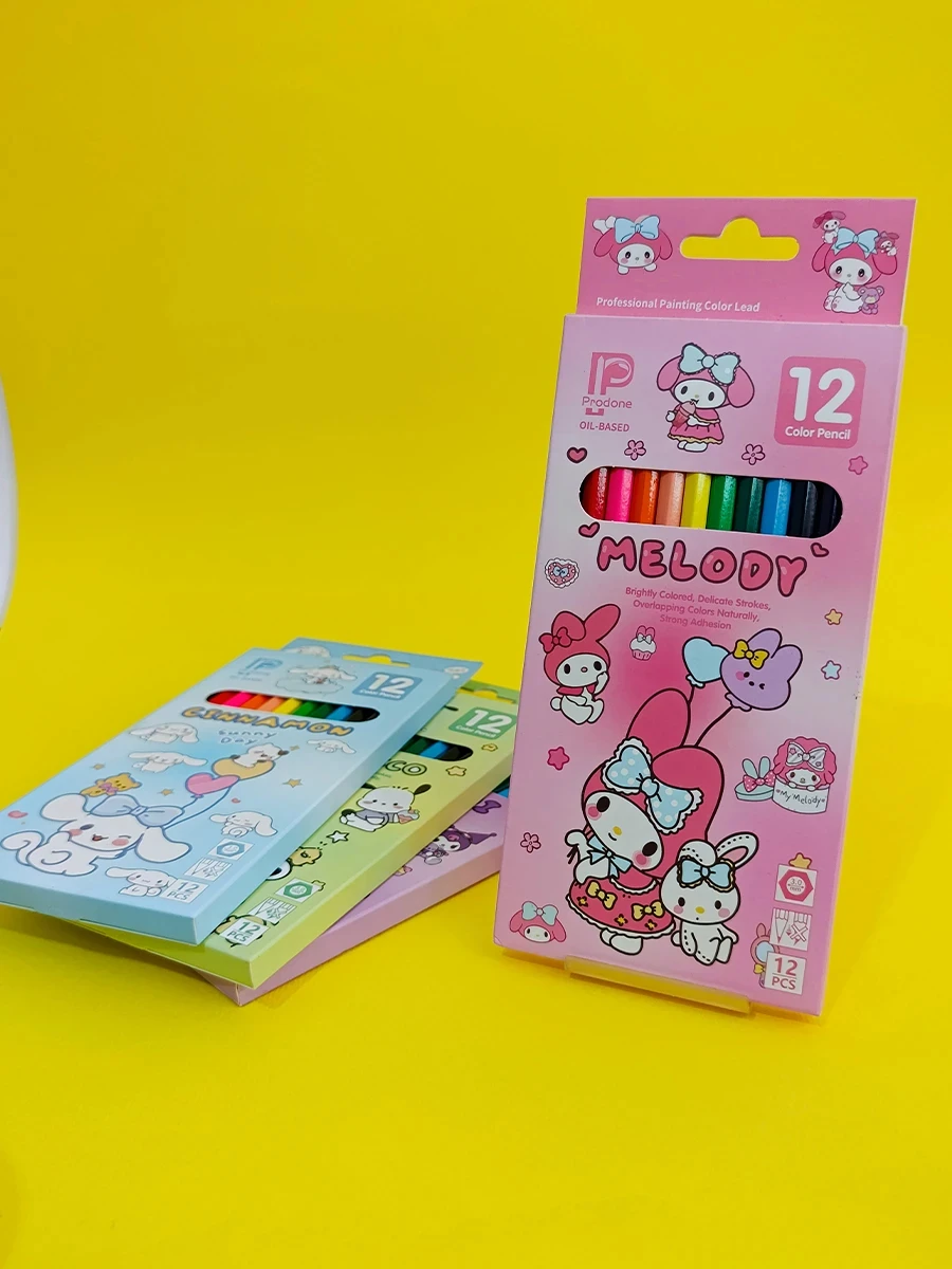 12 colored pencils-Proudon brand-cardboard box