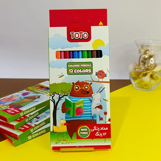 12 color pencils of Toto brand, cardboard box, code 3110