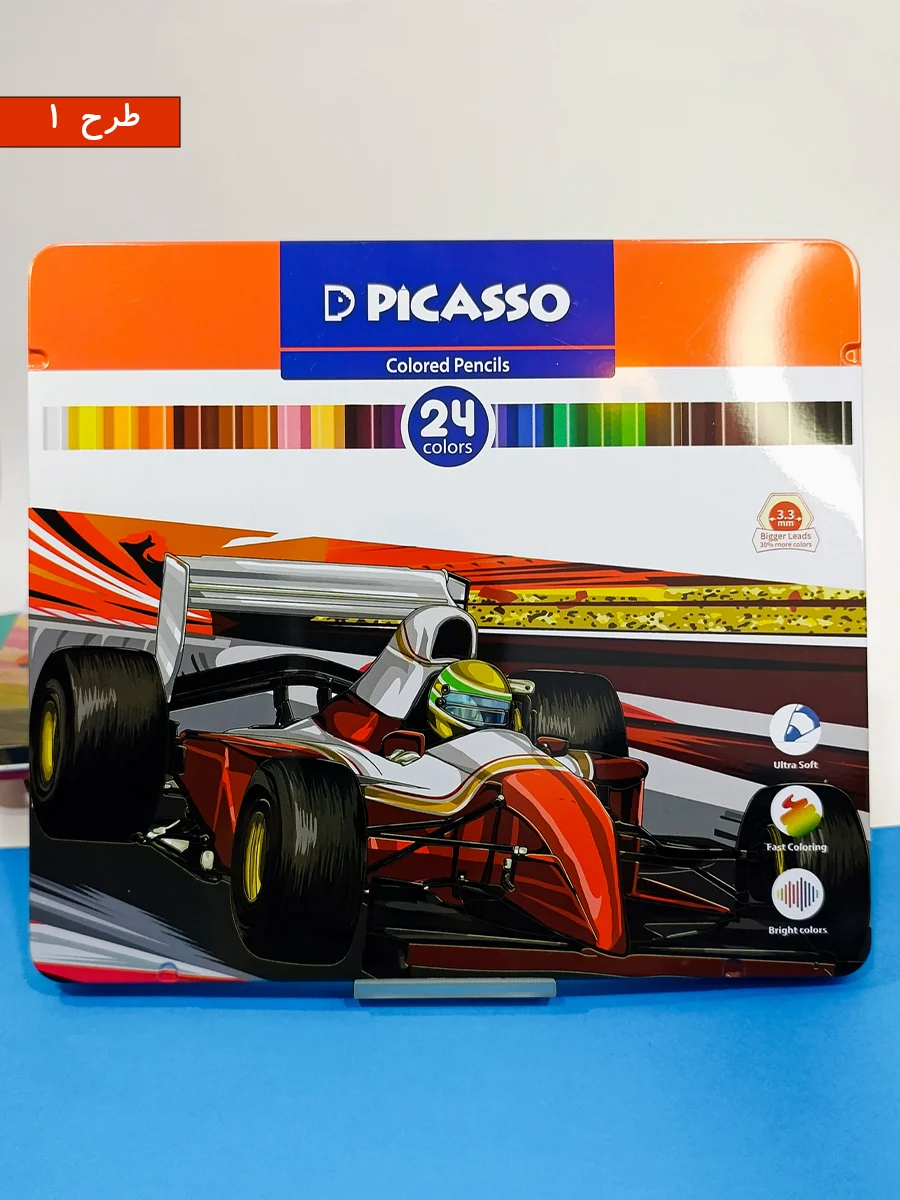 Picasso 24-color colored pencils, metal box, code 123