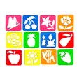 Animal, flower and fruit stencils, model k1, set of 24 pieces