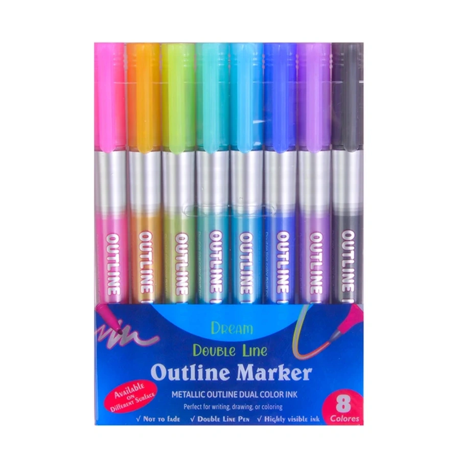 ماژیک مدل outline marker طرح حاشیه دار