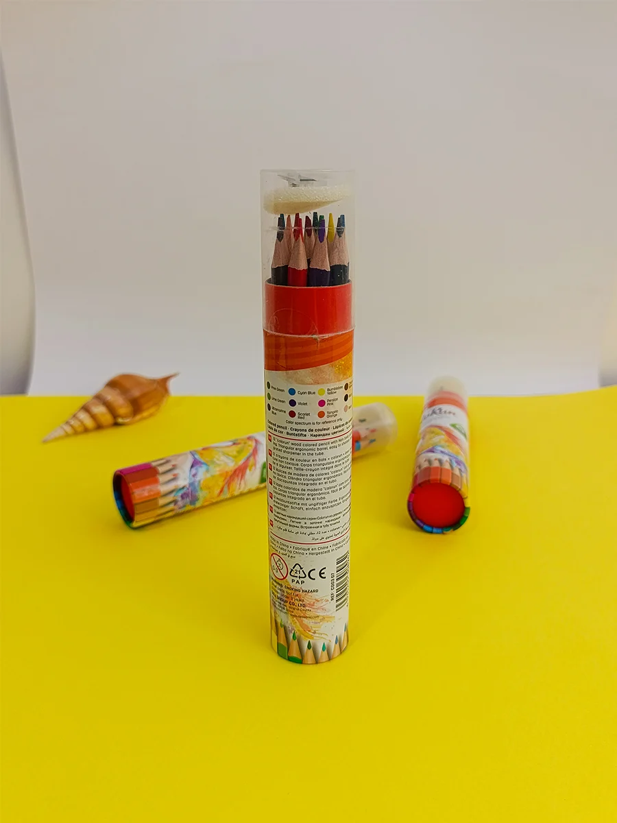 12-color tubular ink, Deli brand, code D-1201