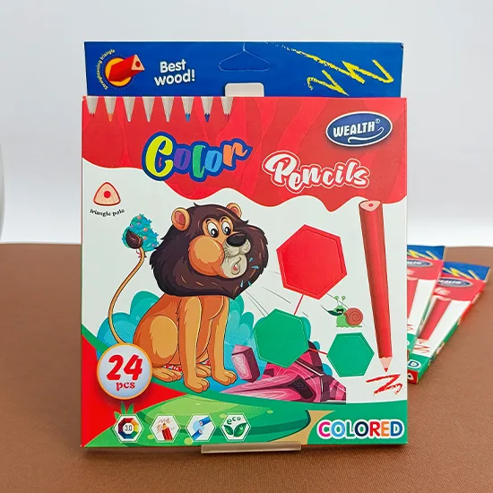 Wealth 24-color colored pencils,cardboard box
