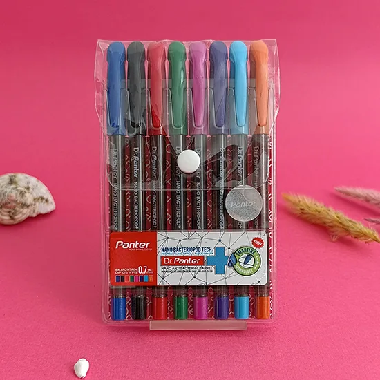 خودکار نانو آنتی باکتریال پنتر مدل DP-105 بسته 8 عددی
