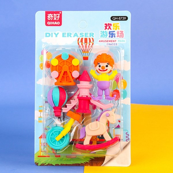 QH-8739 fancy clown design eraser