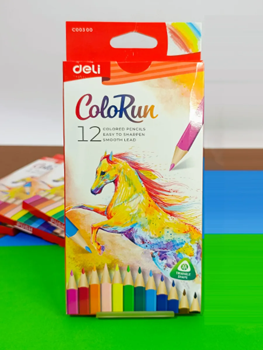 Deli 12-color colored pencils-ColoRun model