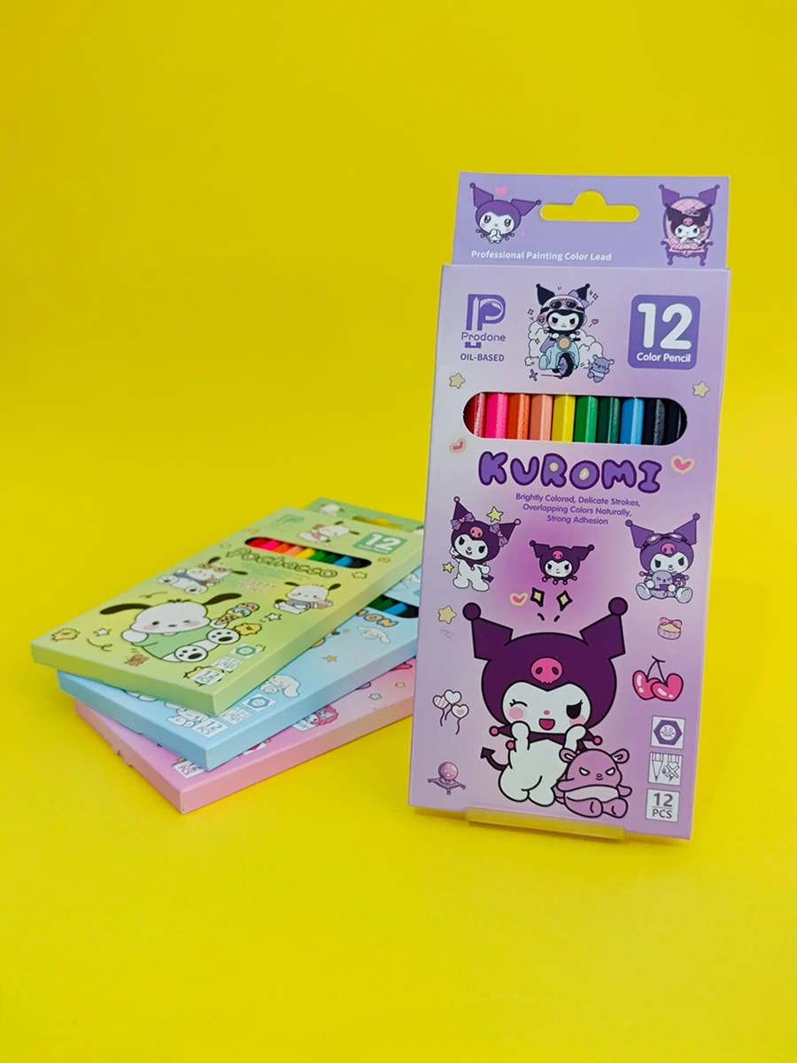 12 colored pencils-Proudon brand-cardboard box